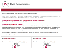 Tablet Screenshot of bookstore.hacc.edu